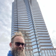 Visited the Nakatomi Plaza. Didn't see anyone falling out the window